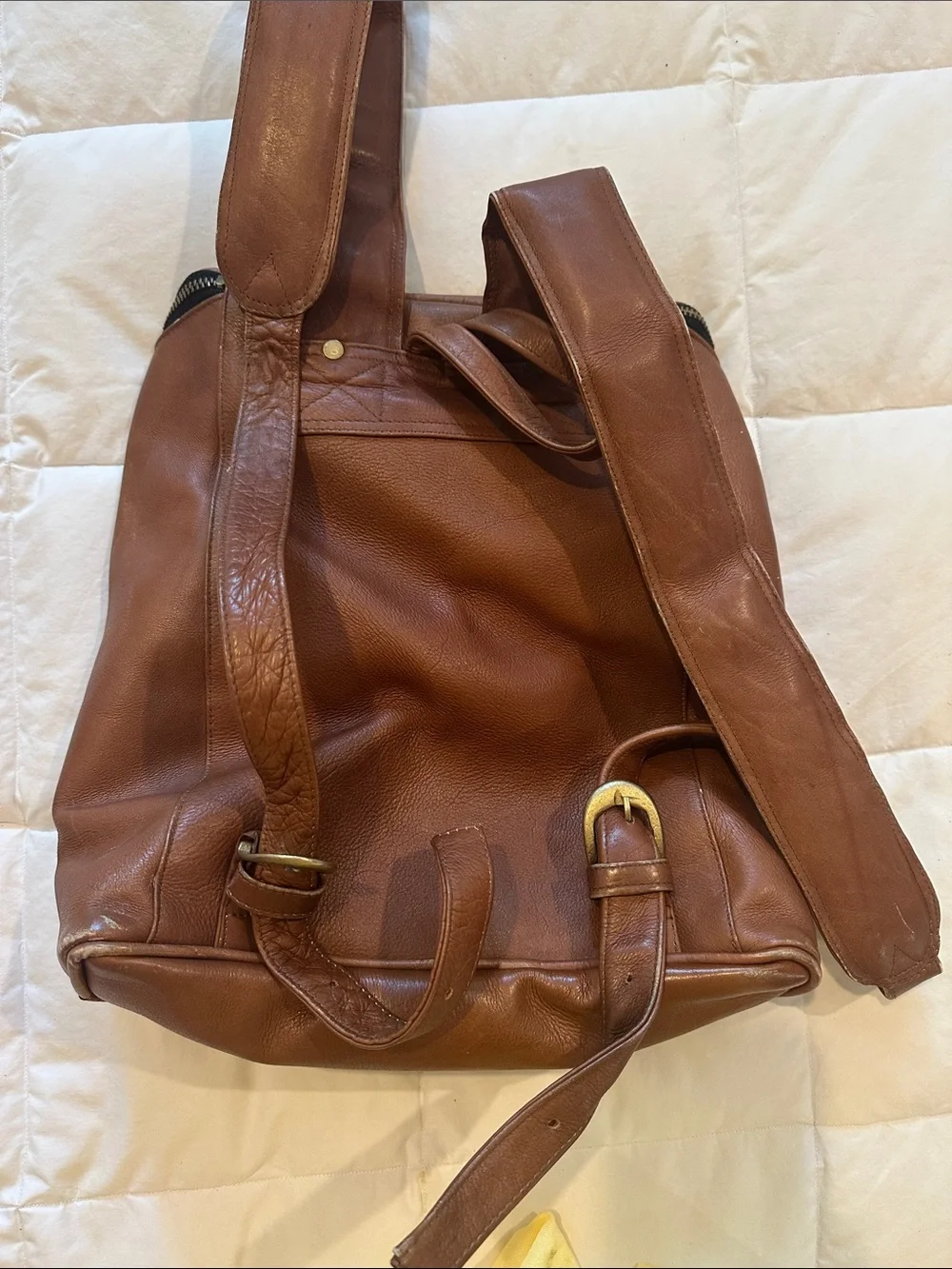 Frye Chestnut Leather Backpack in Warm Brown